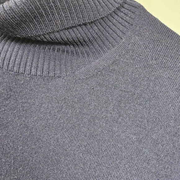 Banana Republic Extra Fine Italian Merino Wool Turtleneck Sweater Mens XXL Blue - Picture 6 of 12